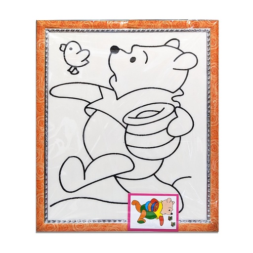 [050114] Tableau de Coloriage Blanc MOBS Fantaisie Multi-motifs Petit Format 25x20cm