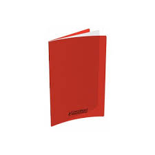 [100100214] Cahier Piqure CONQUERANT 17x22cm 90g Séyès 60 Pages Couverture En PP Rouge