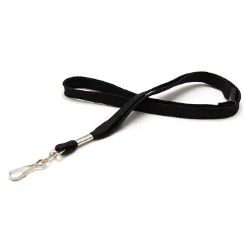 [1437246] Cordon Pour Porte Badge EVOLIS 12mm en Polyester Noir avec Attache