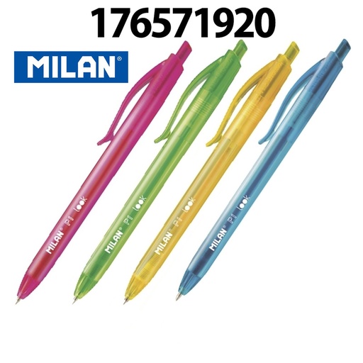 [176571920] Stylo à bille MILAN P1 Look Colours 1.0mm Rétractable Couleurs assorties