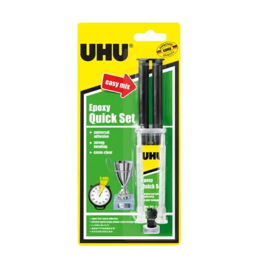 [37545] Colle Tube UHU Epoxy Quick Set 14ml sous Blister