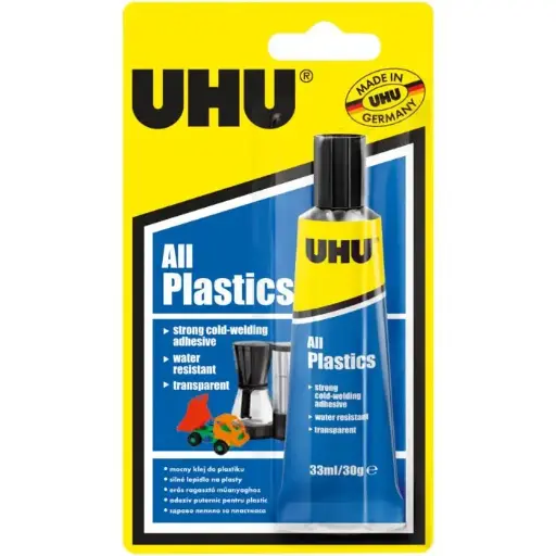 [37595] Colle Tube UHU All Plastics HHR 33ml  sous Blister