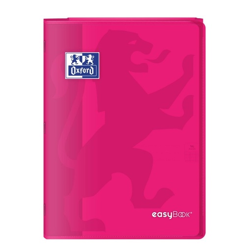 [400111485] Cahier OXFORD Easybook 96 Pages A4 Agrafé Seyès Couverture en Plastique avec Pochette