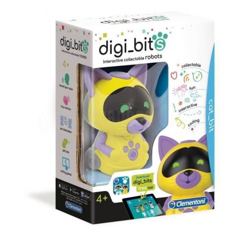 [52421] Jeu éducatif CLEMENTONI Coding Lab Digi_Bits Robot Chat 4+ ans  plastique Jaune et violet
