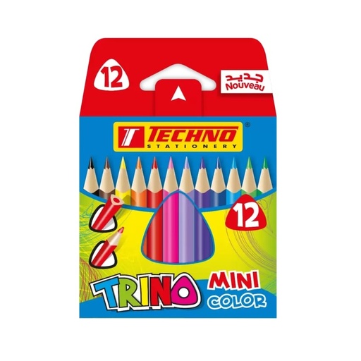 [5294] Crayons De Couleur TECHNO Trino Boite De 12 Mini