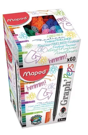 [749161] Stylo Feutre MAPED Graph'Peps Triangulaire Multi-Couleurs