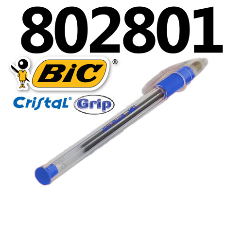 [802801] Stylo à Bille BIC Cristal Grip Bleu