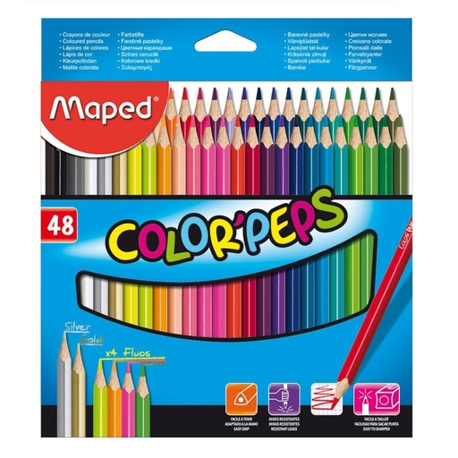 [832048] Crayons De Couleur MAPED Color'Peps Boite De 48