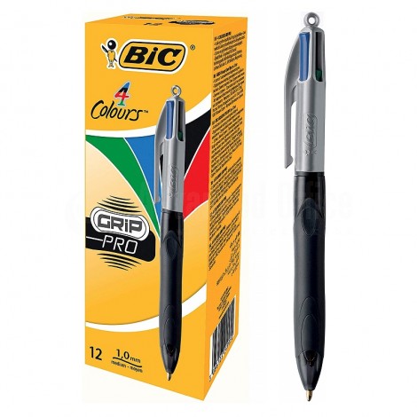 [8922931] Stylo à Bille BIC Grip pro 1.0mm 4 couleurs