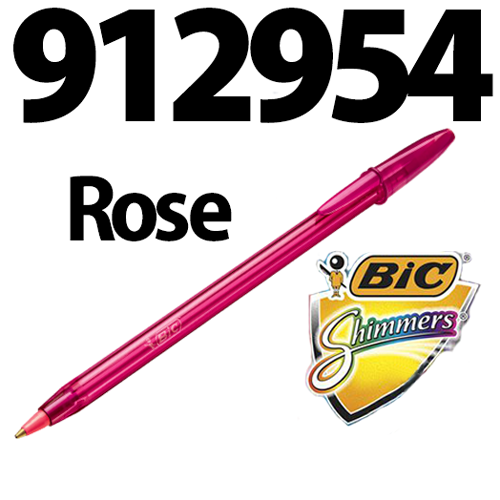 [912954] Stylo à Bille BIC Shimmers 1.2mm Rose