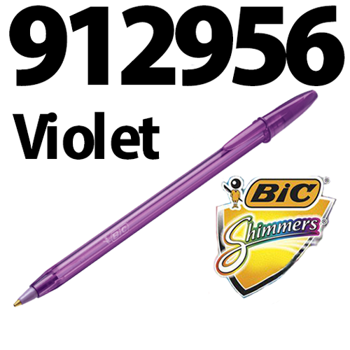 [912956] Stylo à Bille BIC Shimmers 1.2mm Violet