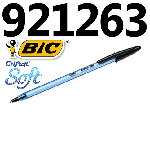 [921263] Stylo à Bille BIC Cristal Soft 1.2mm Noir