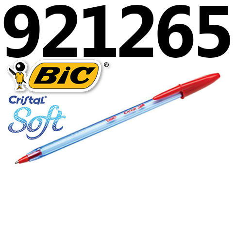[921265] Stylo à Bille BIC Cristal Soft 1.2mm Rouge