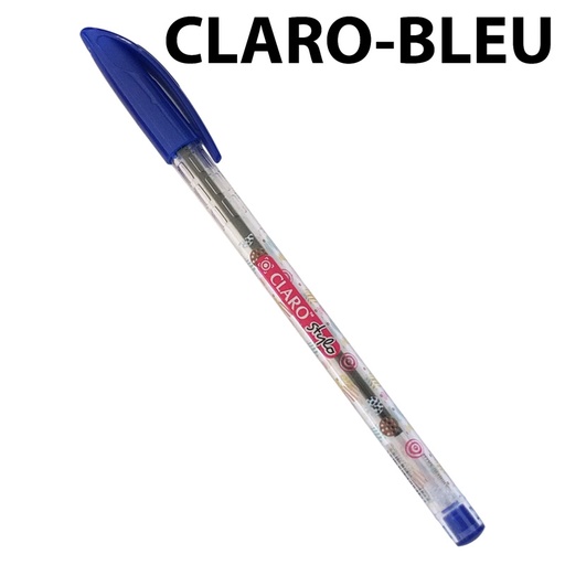 [CL-3047B] Stylo à Bille CLARO Fantaisie Design 1.0mm Bleu