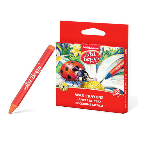 [EK-34930] Crayons De Couleur En Cire ERICH KRAUSE Wax ArtBerry Boite De 12 Mini