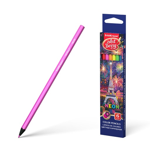 [EK-39424] Crayons De Couleur ERICH KRAUSE ArtBerry Neon Boite De 6