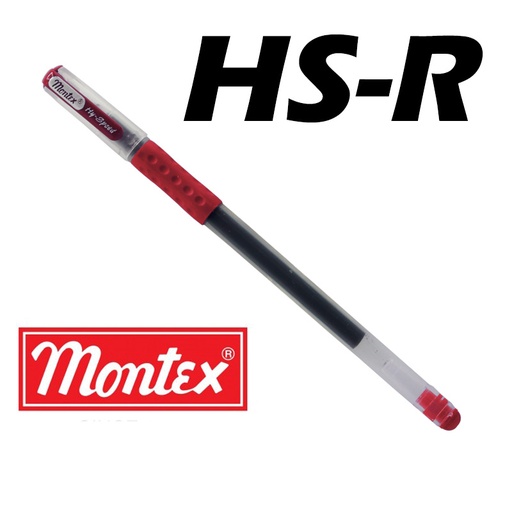 [HS-R] Stylo gel MONTEX Hy-Speed Rouge