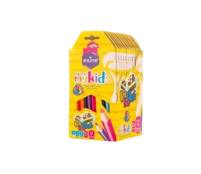 [IS01-003] Crayons De Couleur EXINE Bee Kid's Club Color For MyKid's Boite De 12