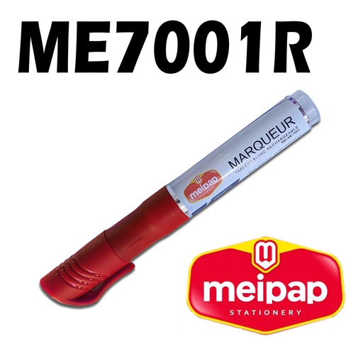 [ME7001/262-5R/B.DJ.3602] Marqueur Tableau Blanc MEIPAP Rouge