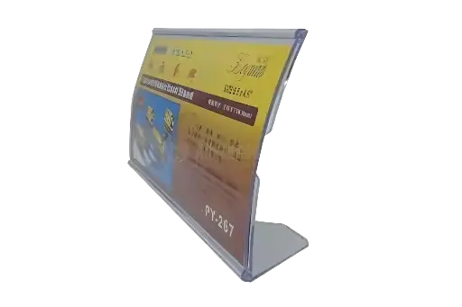 [PY-267] Présentoir de carte courbé PEIYOU Leguan Curved Shape Card Stand en plastique 216 x 114mm