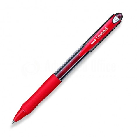 [SN-100(10)RD] Stylo à Bille Rétractable UNIBALL Laknock 1.0mm Rouge