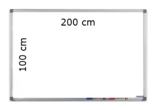 [TB200X100] Tableau blanc magnétique laqué mural 200x100cm